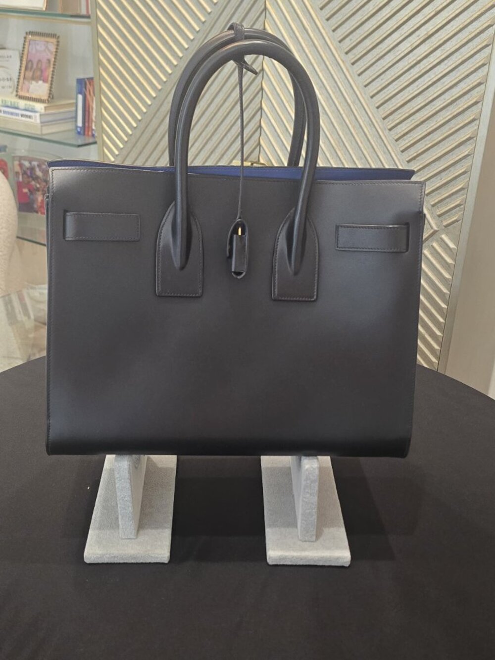 Saint Laurent Black Sac De Jour Bag